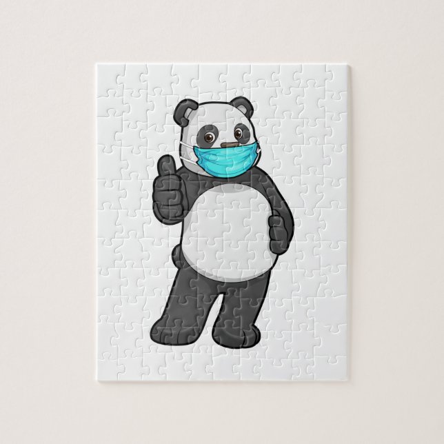 Panda with Face mask Jigsaw Puzzle (Vertical)