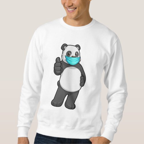 Panda with Face mask Sweatshirt