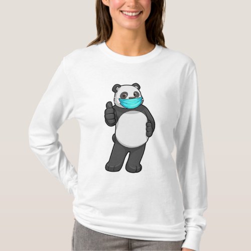 Panda with Face mask T_Shirt