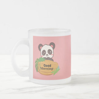 Panda with good morning mug