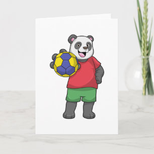 Panda with Handball Sports Card