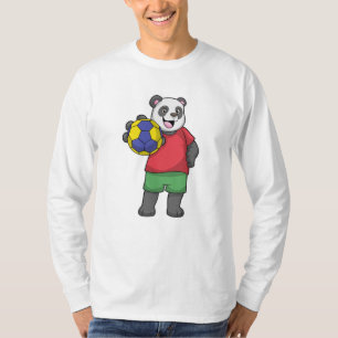 Panda with Handball Sports T-Shirt