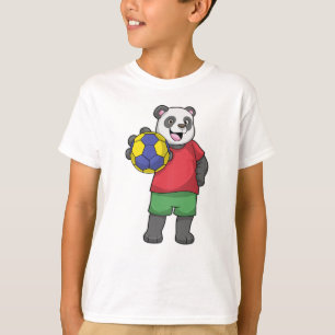 Panda with Handball Sports T-Shirt