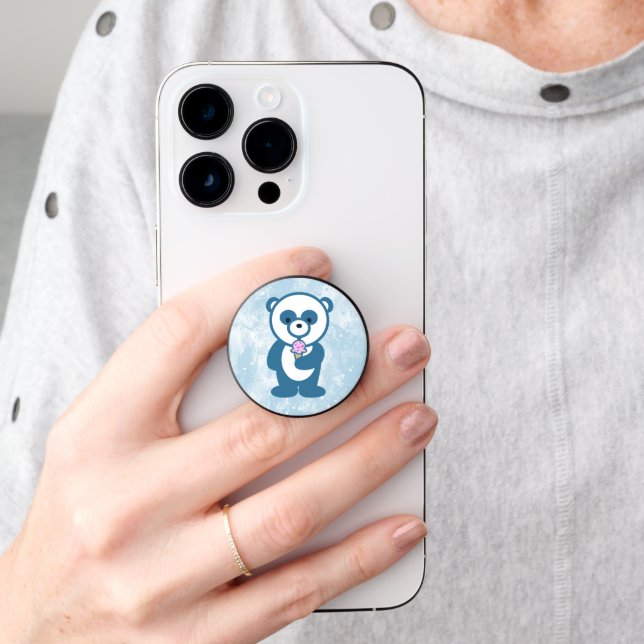 Panda With Ice Cream Cone PopSocket (Hand)