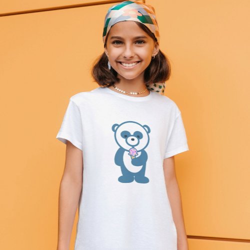 Panda With Ice Cream T_Shirt