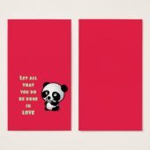Panda with Inspirational Love Quote (Front & Back)