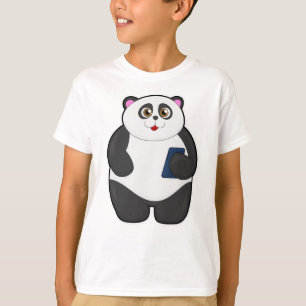 Panda with Mobile phone T-Shirt