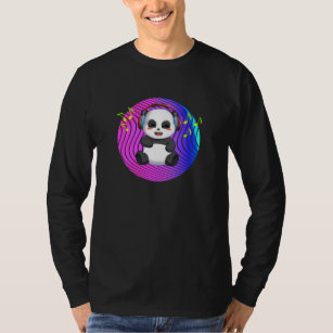 Panda with music headphones DJ T-Shirt