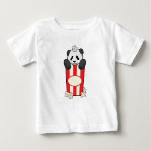 Panda with Popcorn Baby T-Shirt