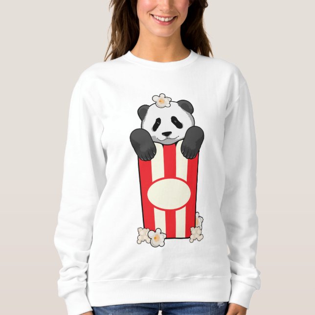 Panda with Popcorn Sweatshirt (Front)
