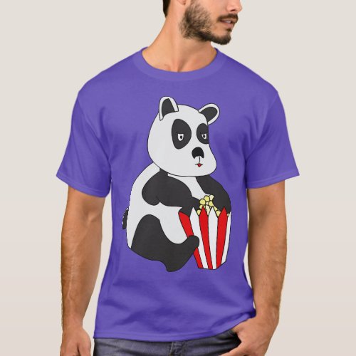 Panda with popcorn T_Shirt