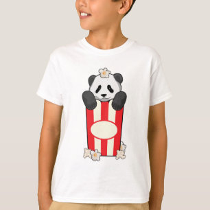 Panda with Popcorn T-Shirt