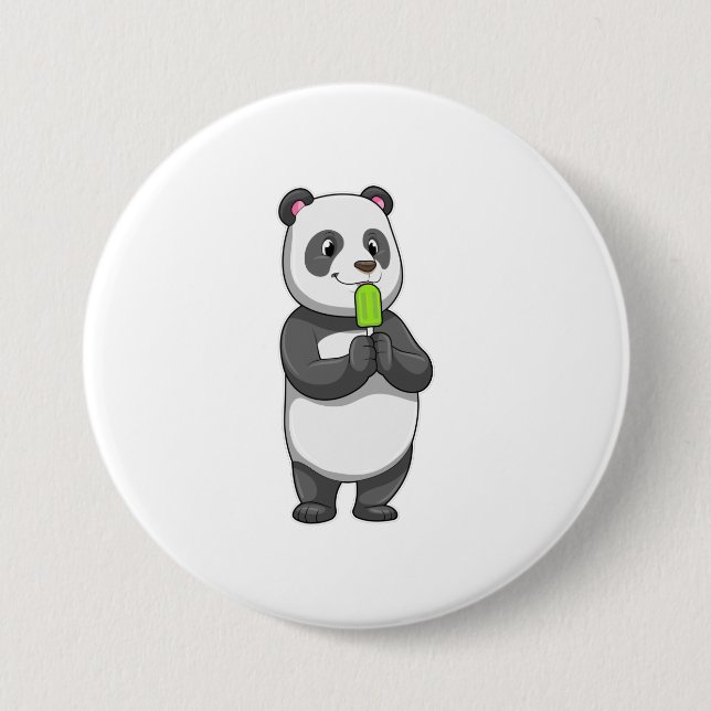 Panda with Popsicle Button (Front)