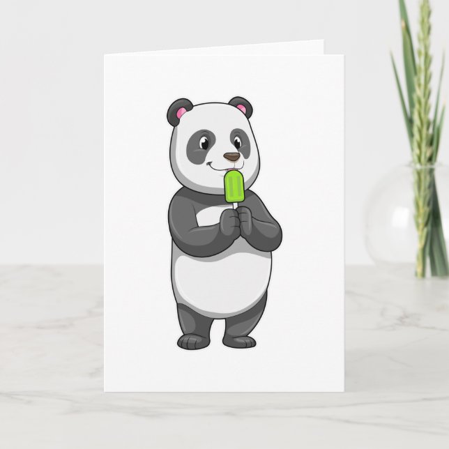 Panda with Popsicle Card (Front)