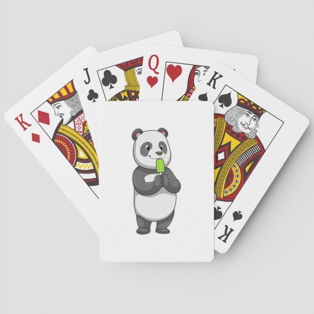 Panda with Popsicle Poker Cards (Back)