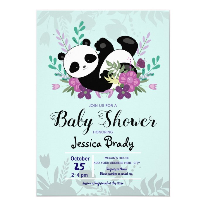 panda baby shower invitations