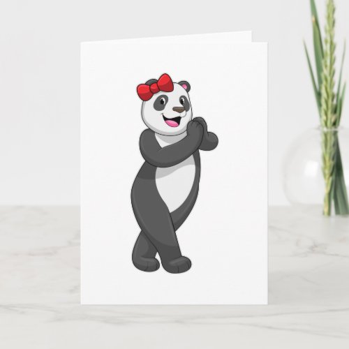 Panda with Ribbon Card