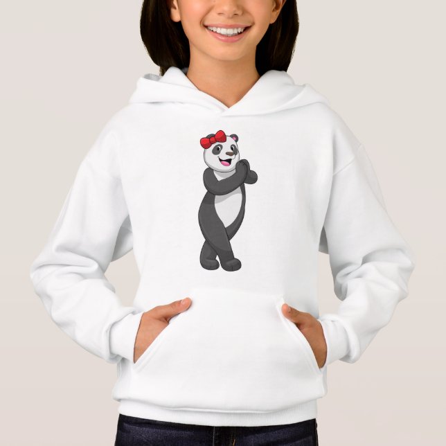 Panda with Ribbon Hoodie (Front)