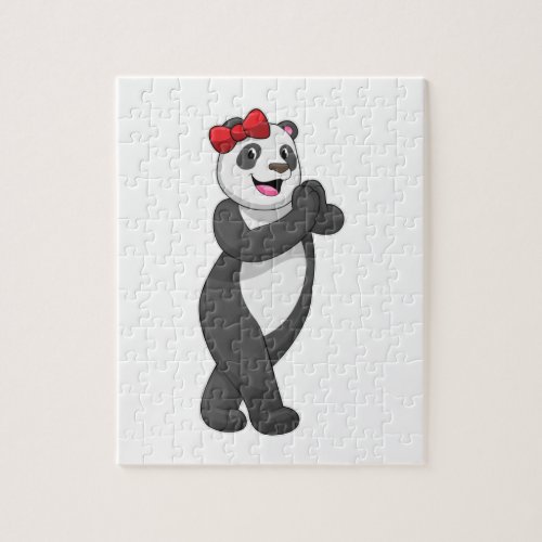 Panda with Ribbon Jigsaw Puzzle