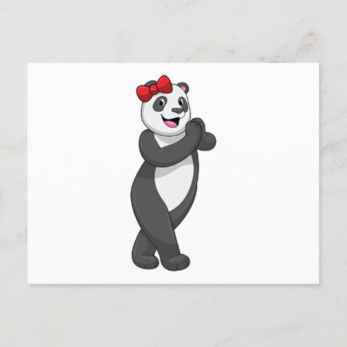 Panda with Ribbon Postcard