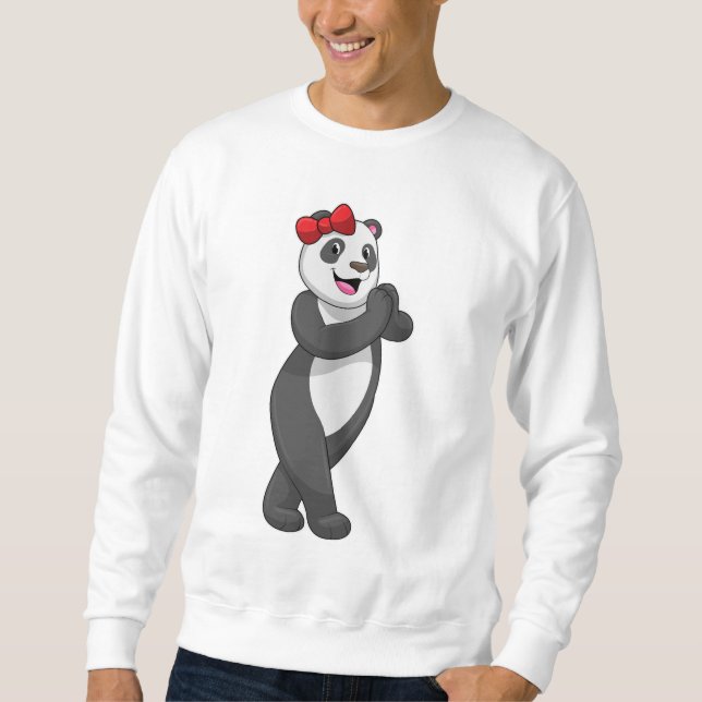 Panda with Ribbon Sweatshirt (Front)