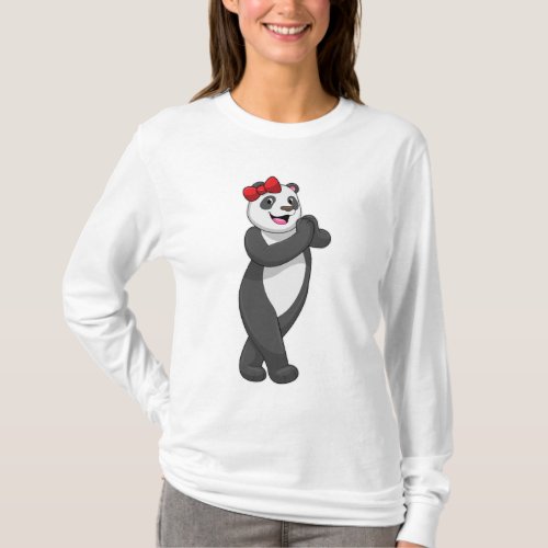 Panda with Ribbon T_Shirt