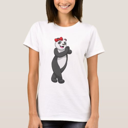 Panda with Ribbon T_Shirt