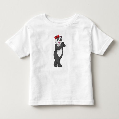 Panda with Ribbon Toddler T_shirt