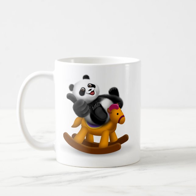 Panda with Rocking Horse Mug (Left)