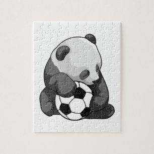 Panda with Soccer ball Jigsaw Puzzle