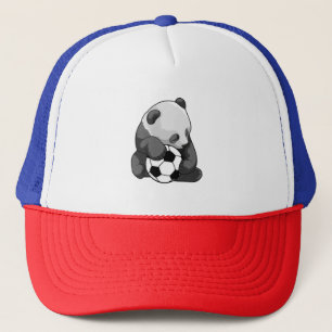 Panda with Soccer ball Trucker Hat
