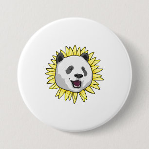 Panda with Sunflower Button