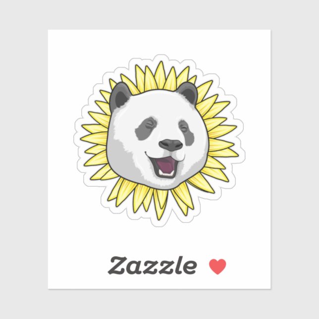 Panda with Sunflower Sticker (Sheet)