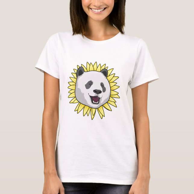 Panda with Sunflower T-Shirt (Front)