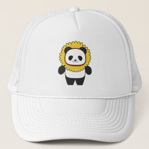 Panda with Sunflower Trucker Hat