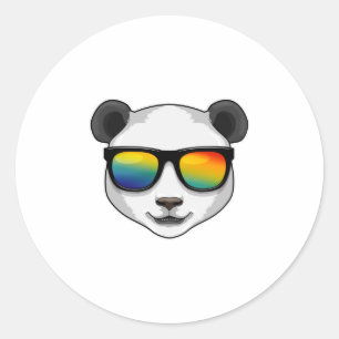 Panda with Sunglasses Classic Round Sticker