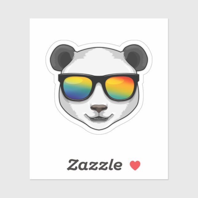 Panda with Sunglasses Sticker (Sheet)