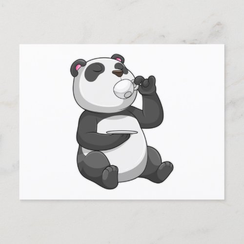 Panda with Tea Cup Postcard