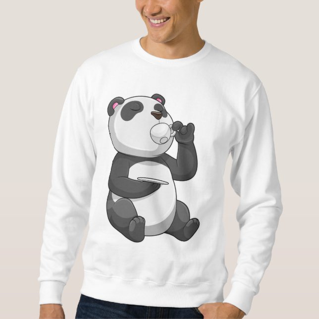 Panda with Tea Cup Sweatshirt (Front)
