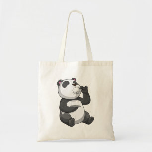 Panda with Tea Cup Tote Bag