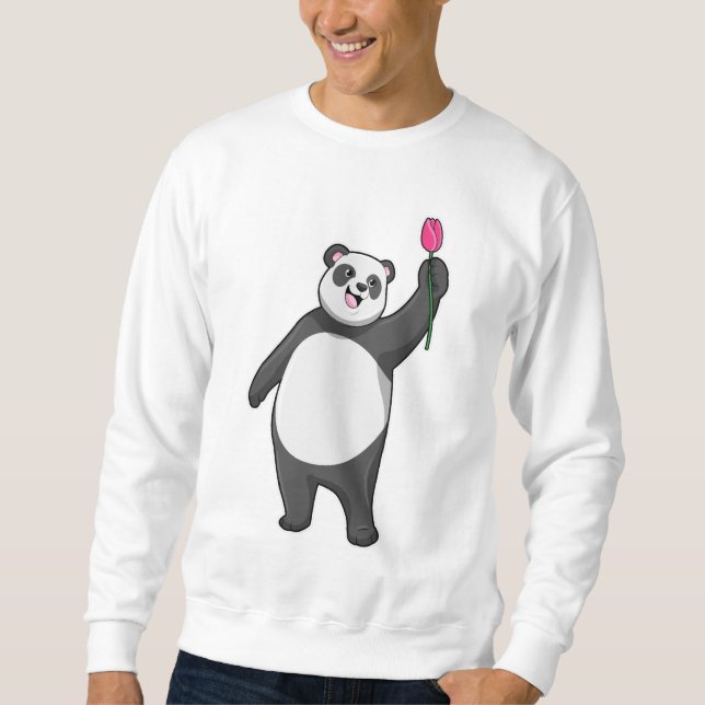 Panda with Tulip Sweatshirt (Front)