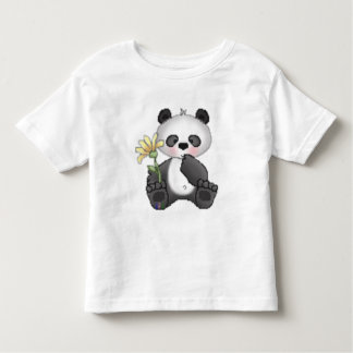 Panda with Yellow Flower Toddler T-shirt