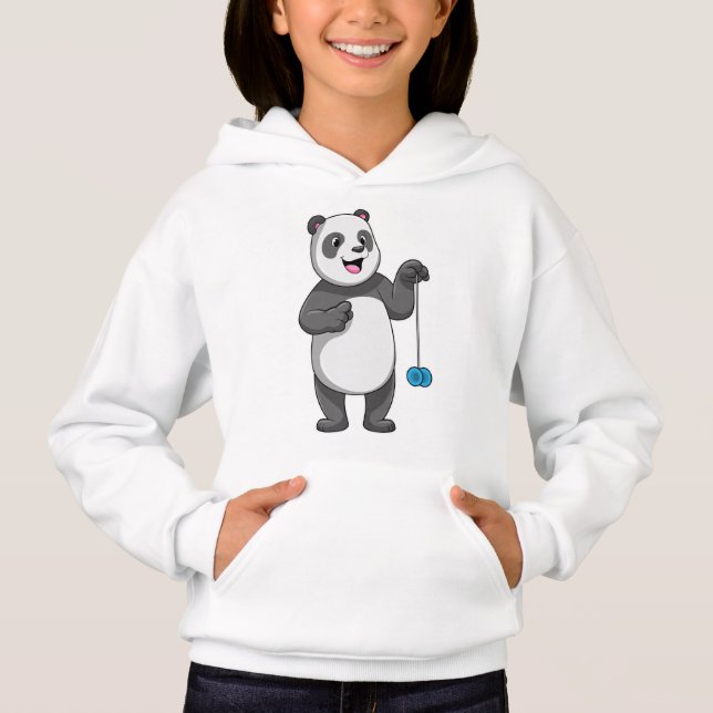 Panda with Yo-yo Hoodie (Front)