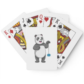 Panda with Yo-yo Poker Cards