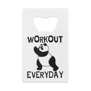 Panda Workout Gym Credit Card Bottle Opener
