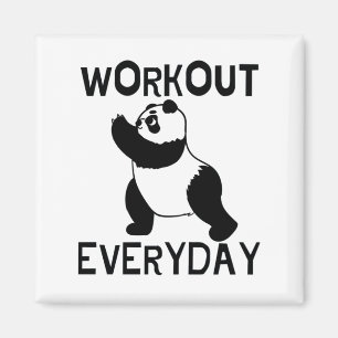 Panda Workout Gym Magnet