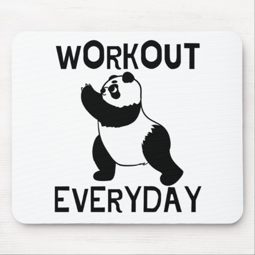 Panda Workout Gym Mouse Pad