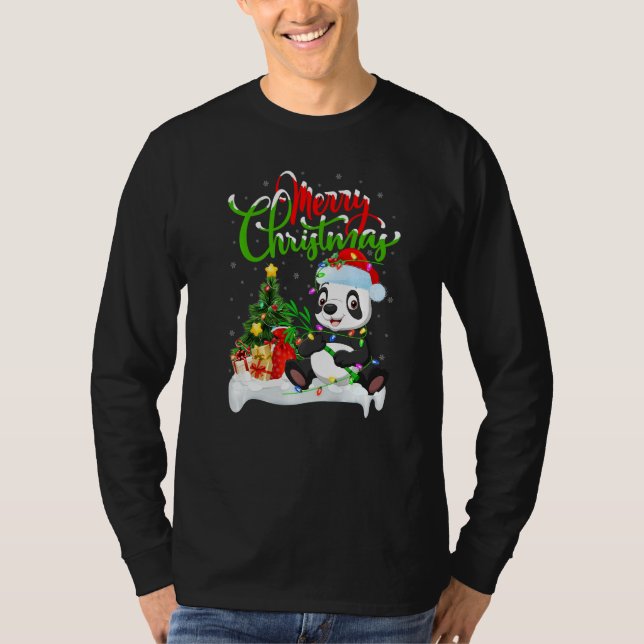 Panda  Xmas Decorations Santa Panda Christmas T-Shirt (Front)