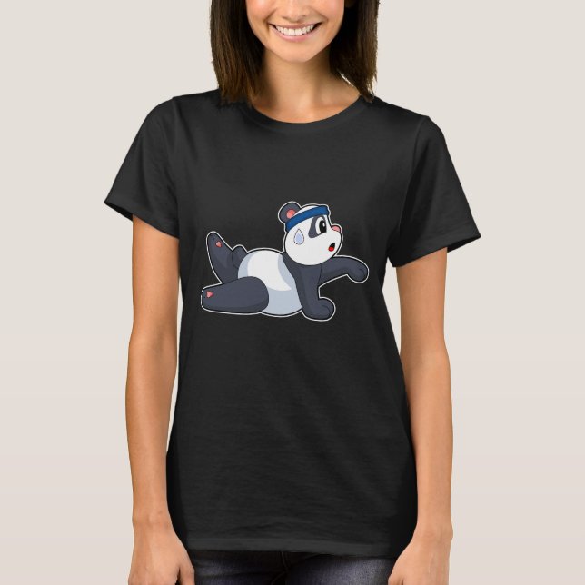 Panda Yoga Fitness Gymnastics T-Shirt (Front)