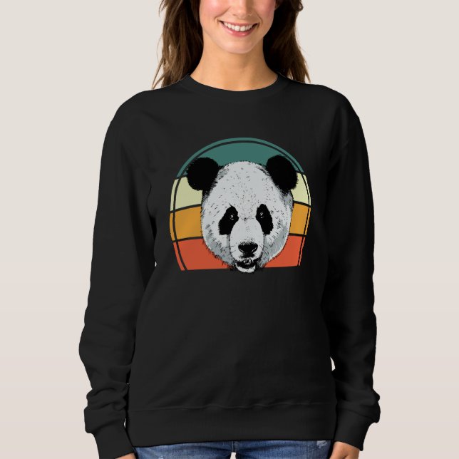 Panda  Zookeeper Zookeeping Retro Panda  1 Sweatshirt (Front)